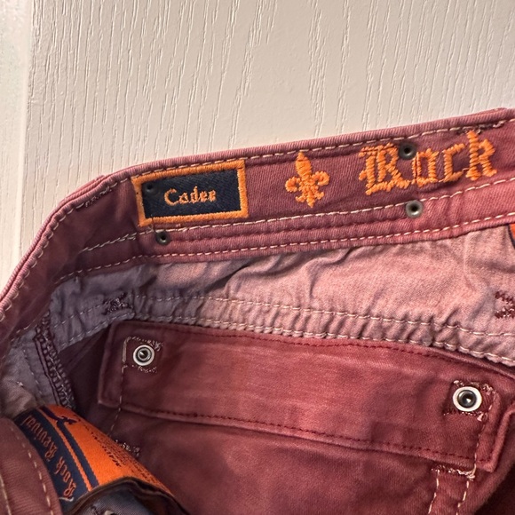 Rock Revival Cadee Ankle Skinny Maroon Jean. - Picture 5 of 9